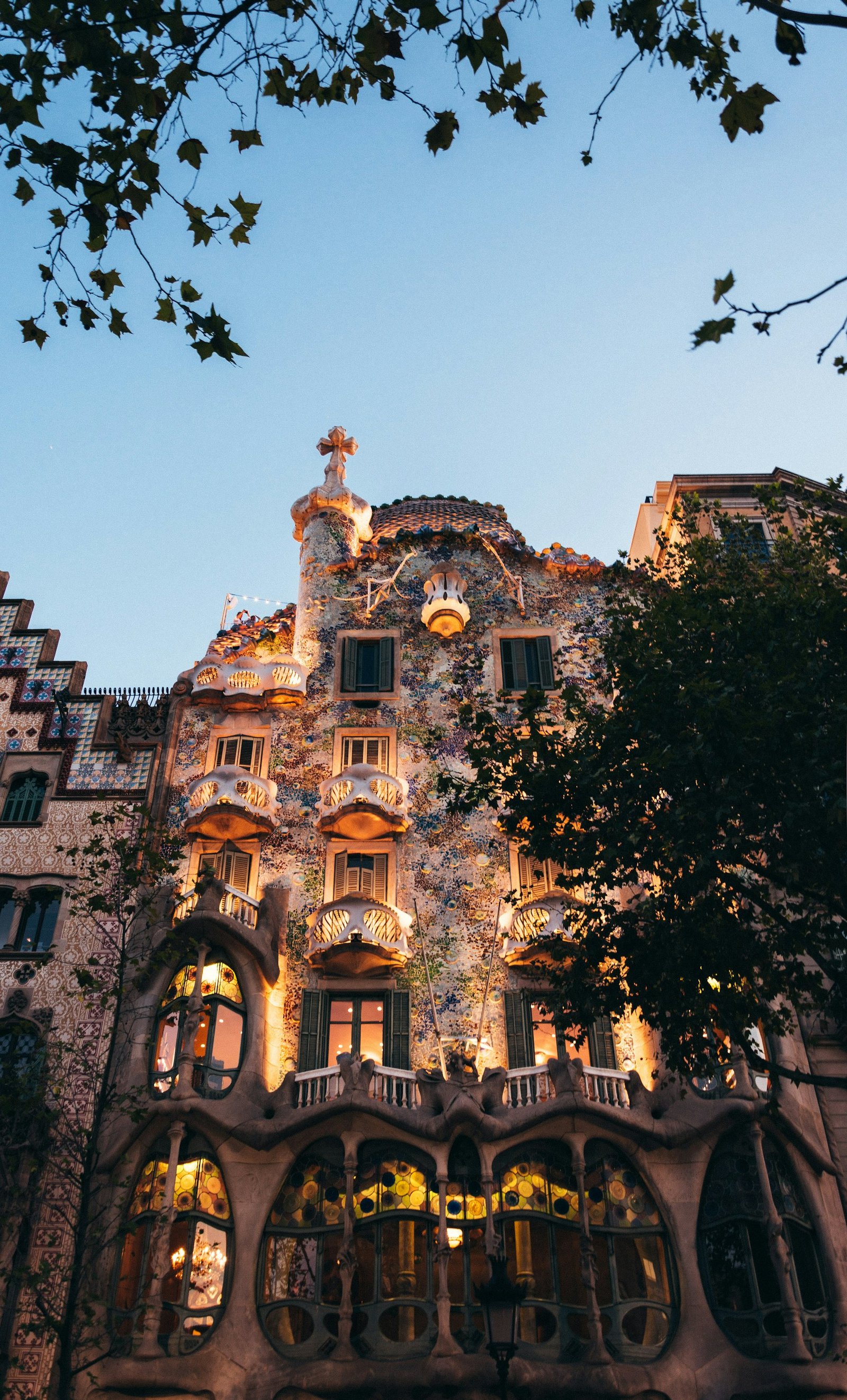 Casa Batlló, Barcelona, at dusk