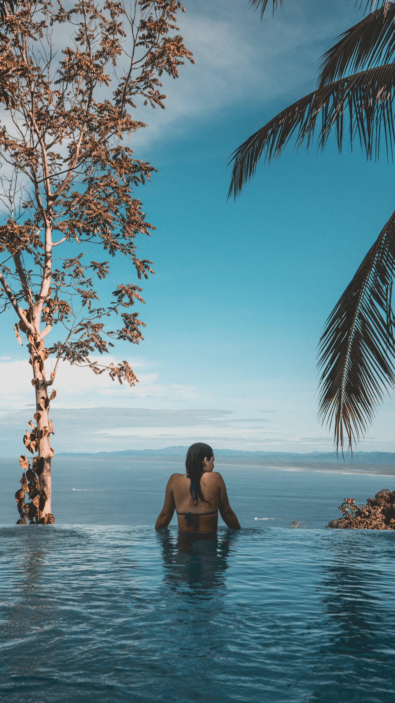 A cliffside infinity pool looking out to sea